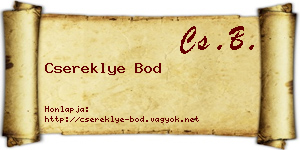 Csereklye Bod névjegykártya